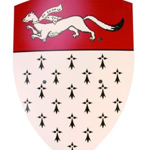 Bouclier Ermine grand rouge et blanc – VAH