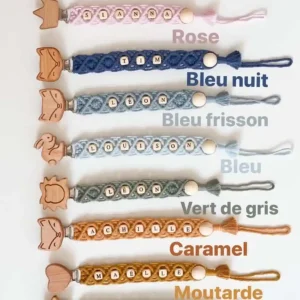 Attache Sucette Macramé Personnalisé