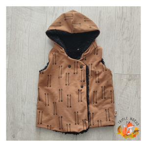 Gilet sans manches Flèches camel 3 ans