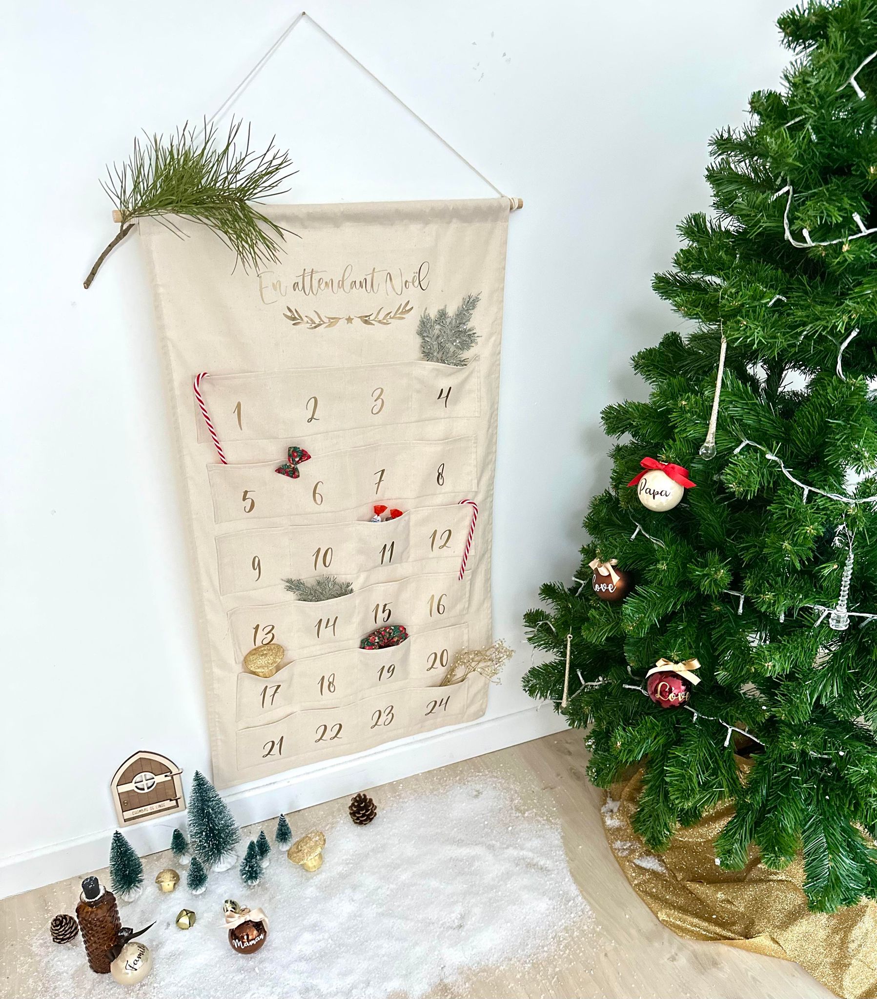 Calendrier de l’avent, lin – Image 2