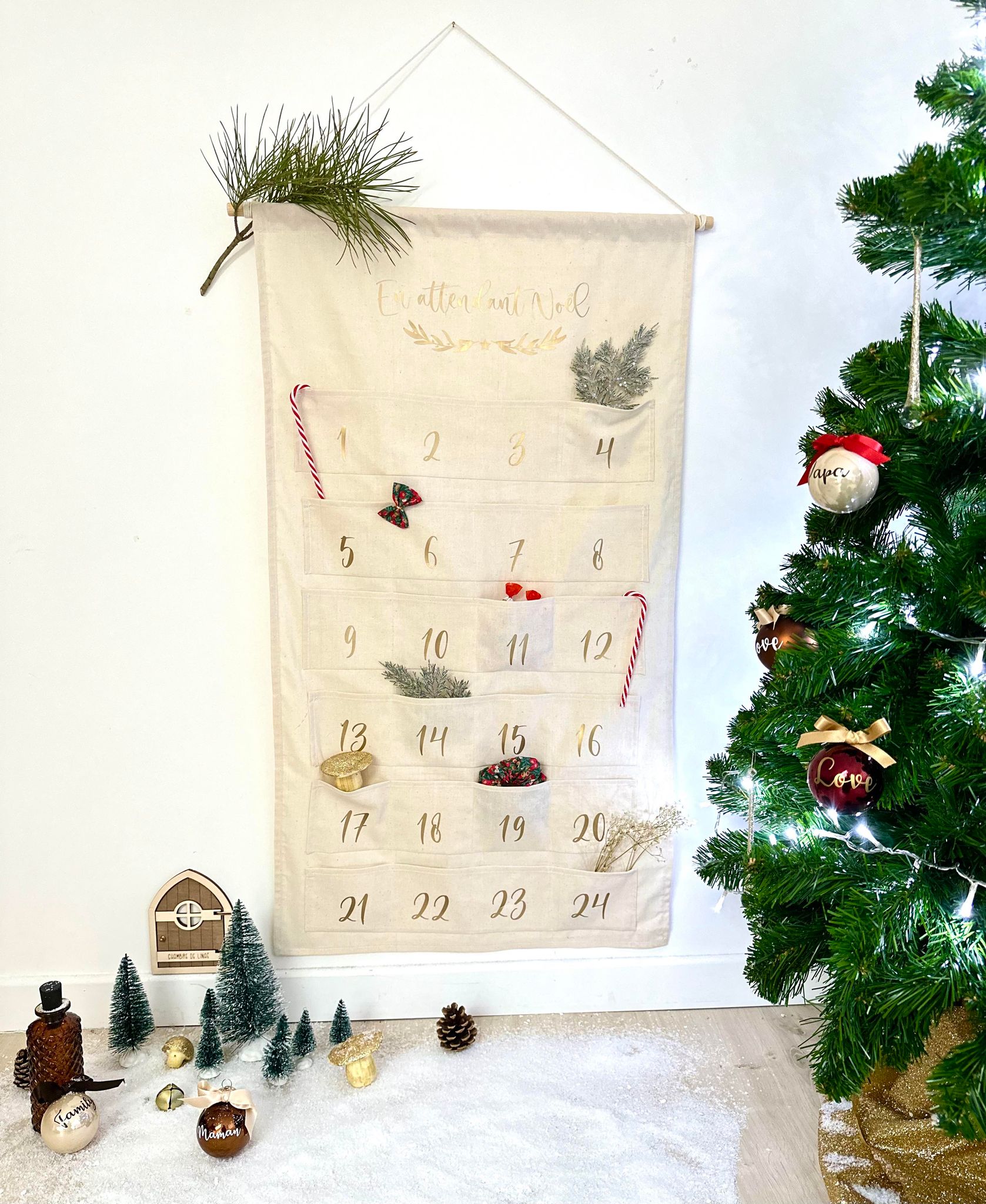 Calendrier de l’avent, lin