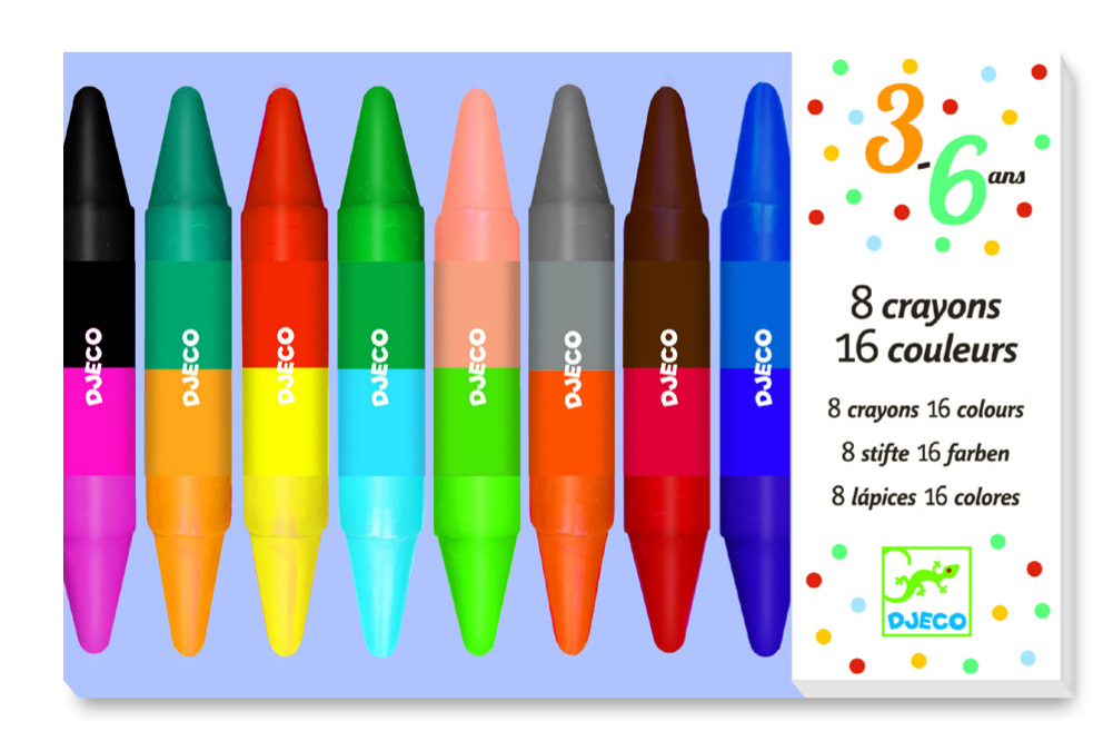 8 Crayons double côtés – Djeco 08874