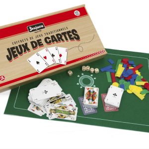 COFFRET DE JEUX DE CARTES – COFFRET EN BOIS – Jeujura