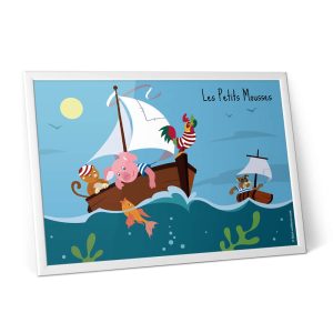 Affiche déco enfant – Les Petits mousses à la rescousse