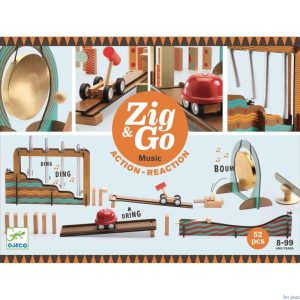 Domino et bille Zig & Go – Music – 52 pcs – Djeco 2021