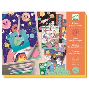 Dessin et spirales Bloc 10 thèmes – Djeco 2020