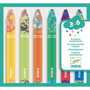6 crayons multicolores – Djeco 2022
