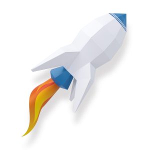 Fusée en papier 3D – Agent Paper