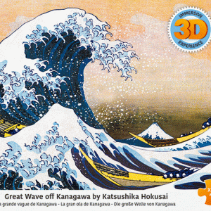 PUZZLE 3 D 300 Pcs Grande vague au large de Kanagawa lenticulaire 3D – Eurographics