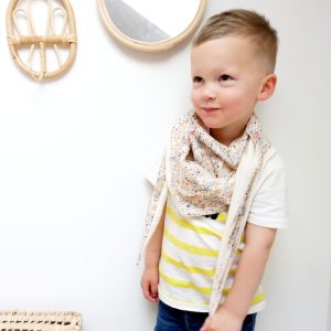 Chèche, Liberty adeladja et double gaze écru