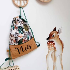 Sac pochon, jungle et double gaze camel