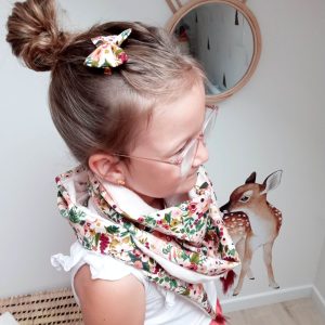 Chèche, garden party et double gaze rose