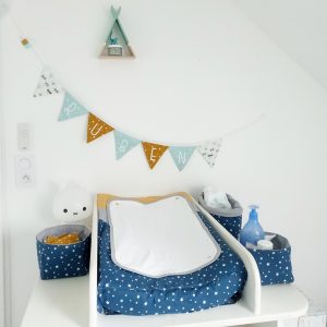 Housse de matelas à langer, étoilé paon