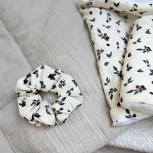 Chouchou, double gaze baies fond crème