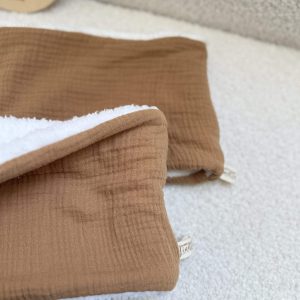 Tour de cou, double gaze camel