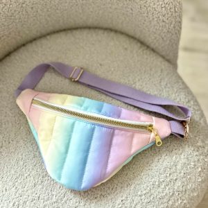 Sac banane, matelassé arc en ciel