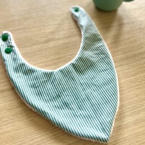 Bavouille, coton marinière vert