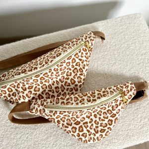 Sac banane, gabardine léopards
