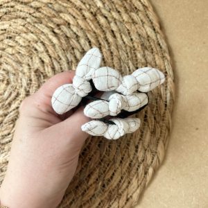 Elastique, double gaze quadrillage camel