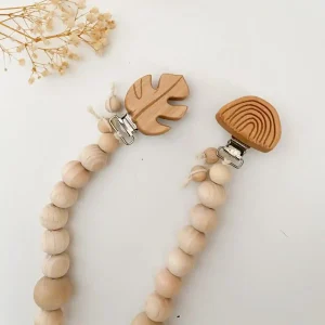 Attache Sucette en Bois Naturel