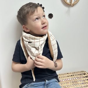 Chèche, Double gaze carreaux cassonnade et camel