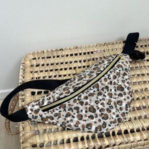 Sac banane, double gaze léopard