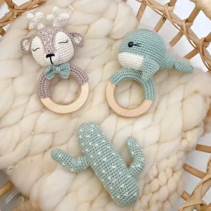 Coffret de Naissance 3 Hochets Mint