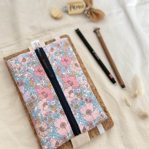 Trousse plate élastiquée, liberty Meadow song