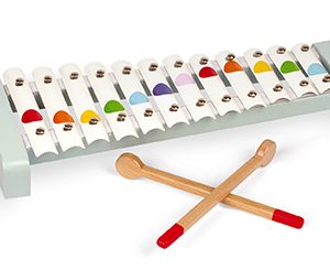 Xylo métal confetti avec 2 baguettes – Janod