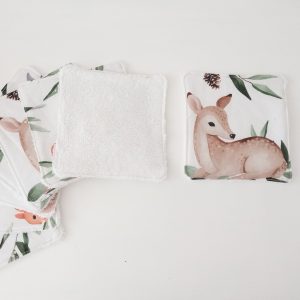 Lingettes lavables, feuilles de cerf