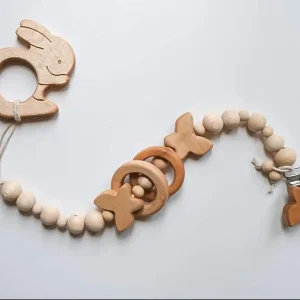 Attache d’éveil en Bois Naturel