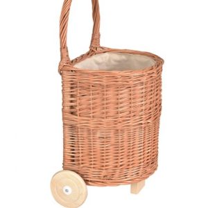 CADDY EN OSIER AVEC TISSU NATUREL – EGMONT TOYS
