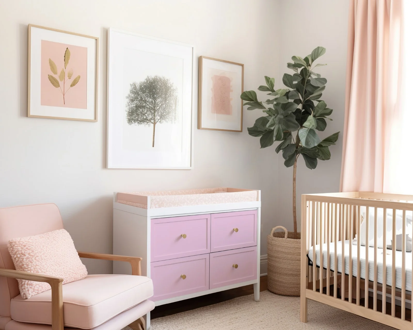 Pack 3 Peintures (1L / 500 ML / 500 ML) + Vernis (500ML) + 2 x Pinceaux – Rénovation Chambre Bébé | 3 meubles (Commode, Armoire, Lit) – Image 4