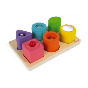 Puzzle 6 cubes sensoriels en Bois – Janod
