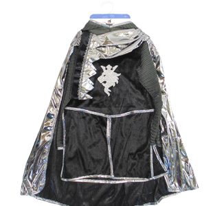 Set de chevalier (tunique, cape, couronne) argent 5/6 ans- great Pretenders