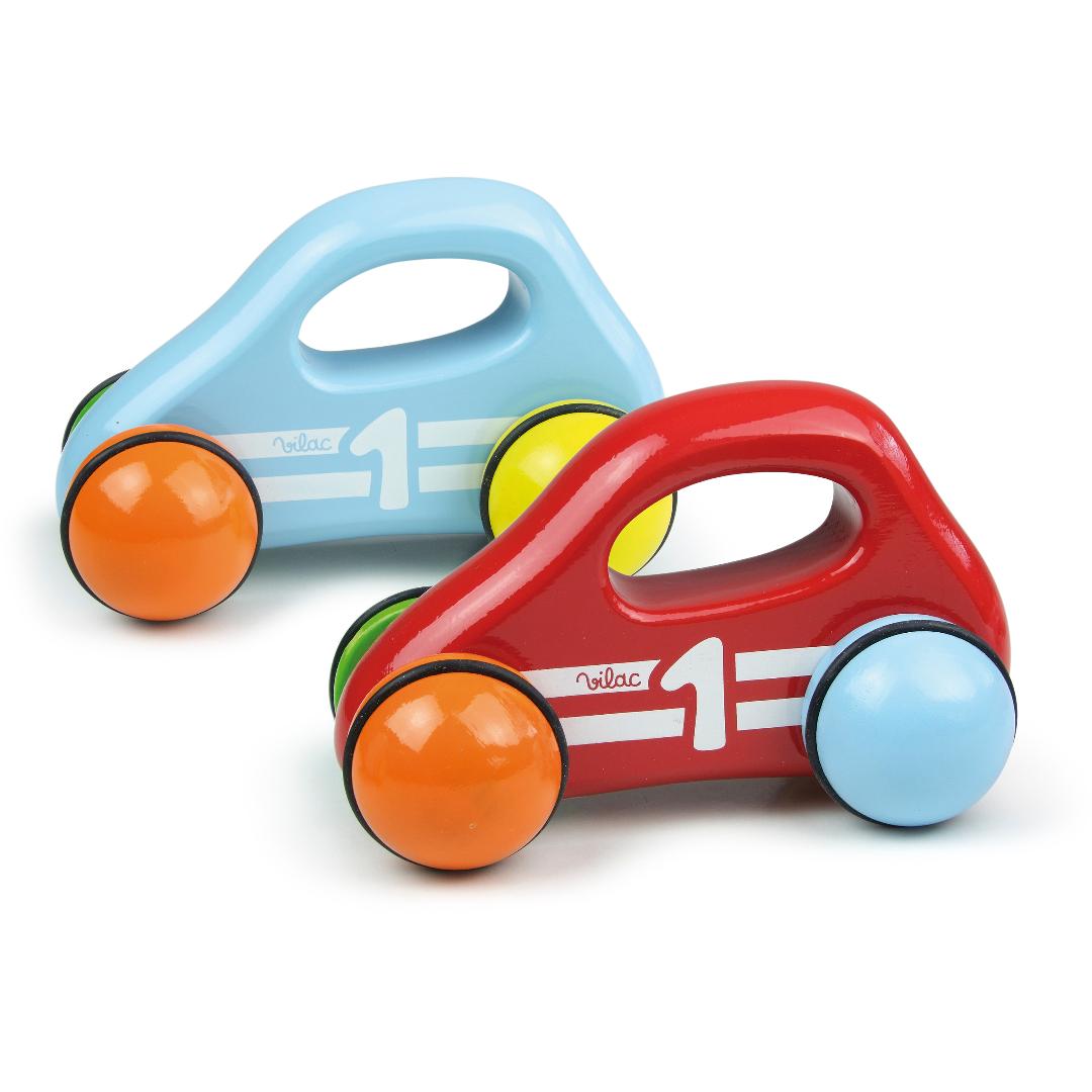 Voiture 1er âge bois rouge – Vilac – Image 2