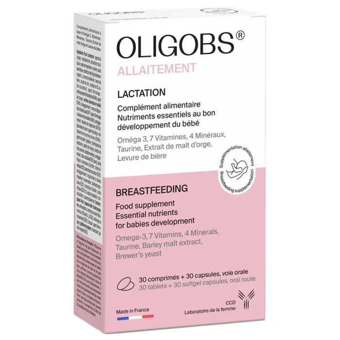 Oligobs Allaitement Oméga 3 – 30 comprimés + 30 capsules