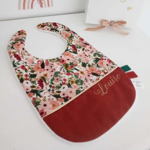 Bavoir, garden party et uni terracota