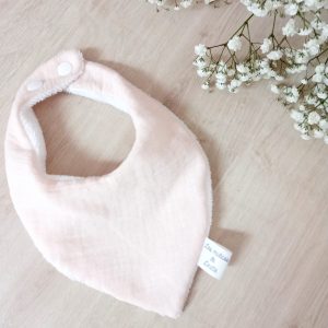 Bavouille, double gaze rose nude