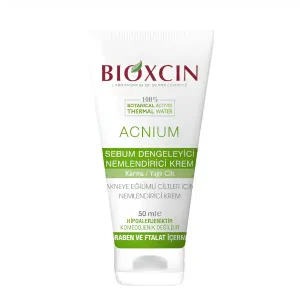 Bioxcin Acnium Mat Crème Hydratante | Séborégulatrice pour Peaux Grasses à Imperfections – 50 ml