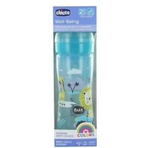 Biberon Plastique Bleu Chicco 250ml