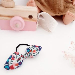 Elastique, Liberty Wiltshire rouge et violet