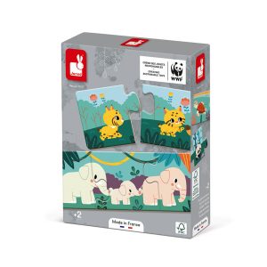 Jeu d’association – Puzzle Animaux 30 pièces – Partenariat WWF® – Janod