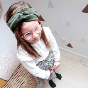 Bandeau, velours kaki