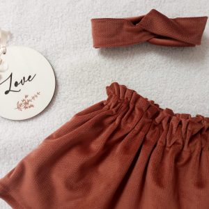 Bandeau, velours camel