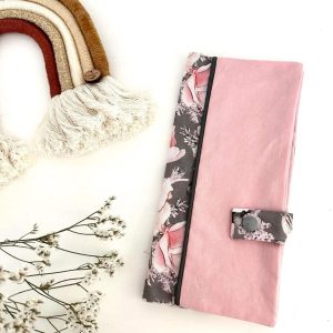 Protège livret de famille, Alba et uni vieux rose