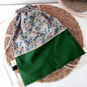 Sac pochon, liberty poppy and daisy