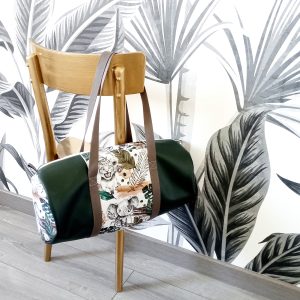 Sac polochon, simili sapin, jungle et sangle anthracite