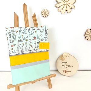 Protège carnet de santé, Liberty Théo et simili menthe