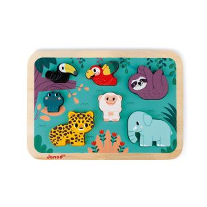 Puzzle Chunky en bois Jungle – Partenariat WWF® – Janod 2023